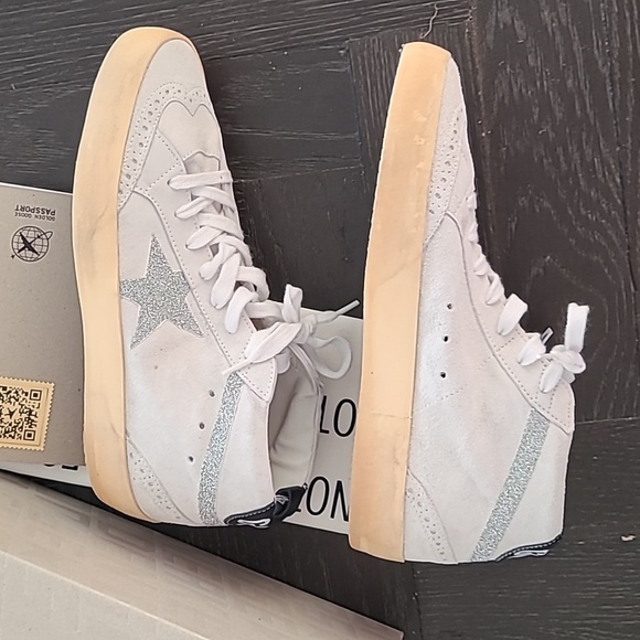 NWT Golden Goose Midstar Wingtip Sneakers with Swarovski Crystals - Picture 7 of 13